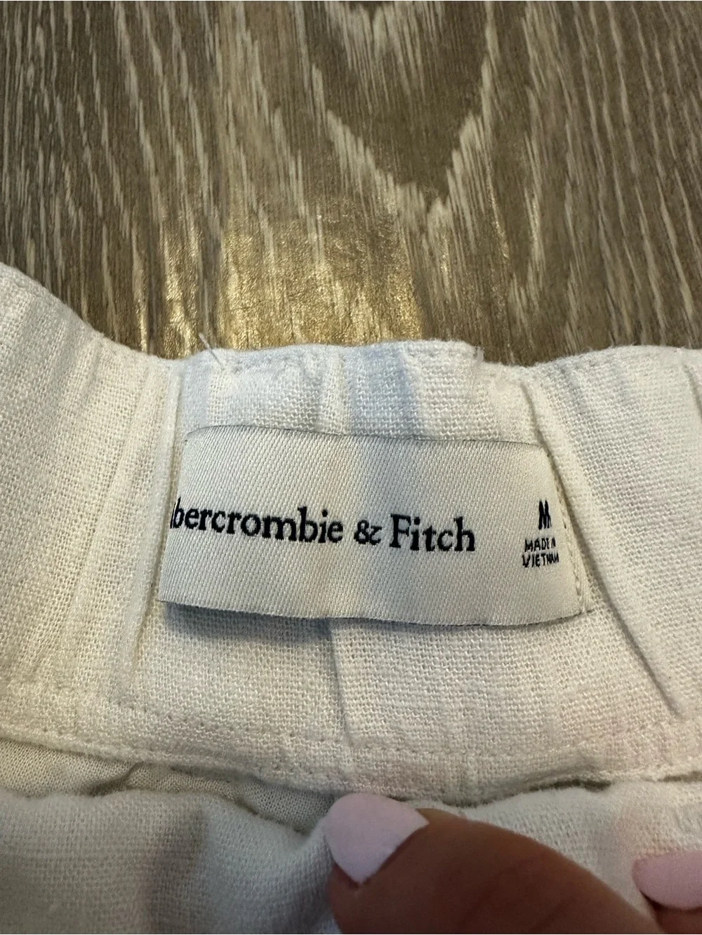 A&F Wide Leg Tailored Linen Pants